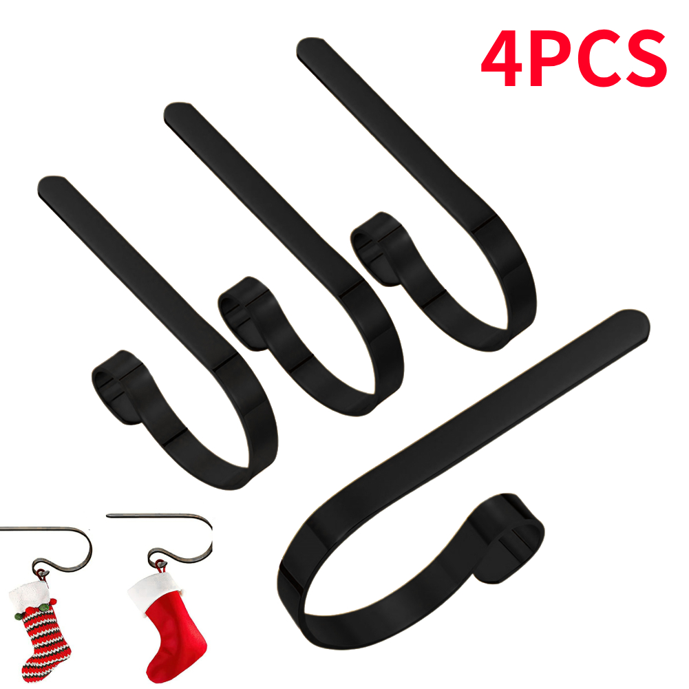 4Pcs Iron Black Christmas Stoc - Christmas Stocking Hanging review and price