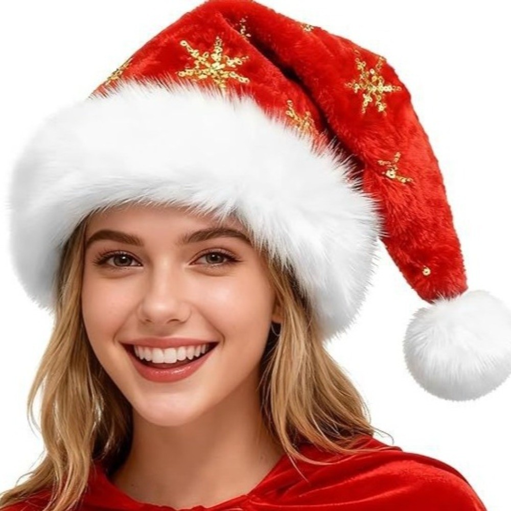 Chic Star Pattern Pink Bow San - Santa Hat Plush review and price
