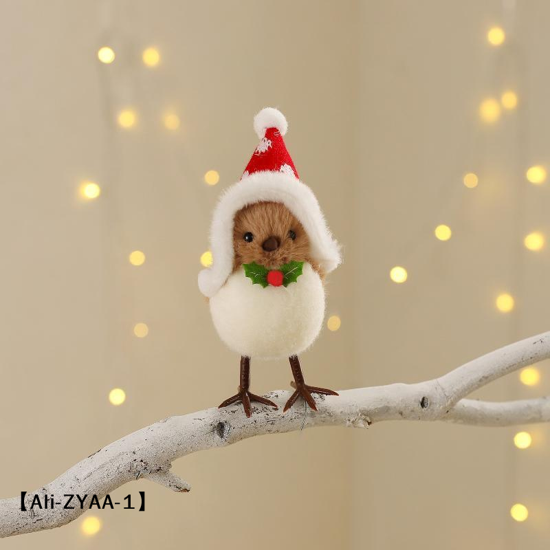 【A】Christmas Plush Bird Orname - Santa Hat Plush review and price