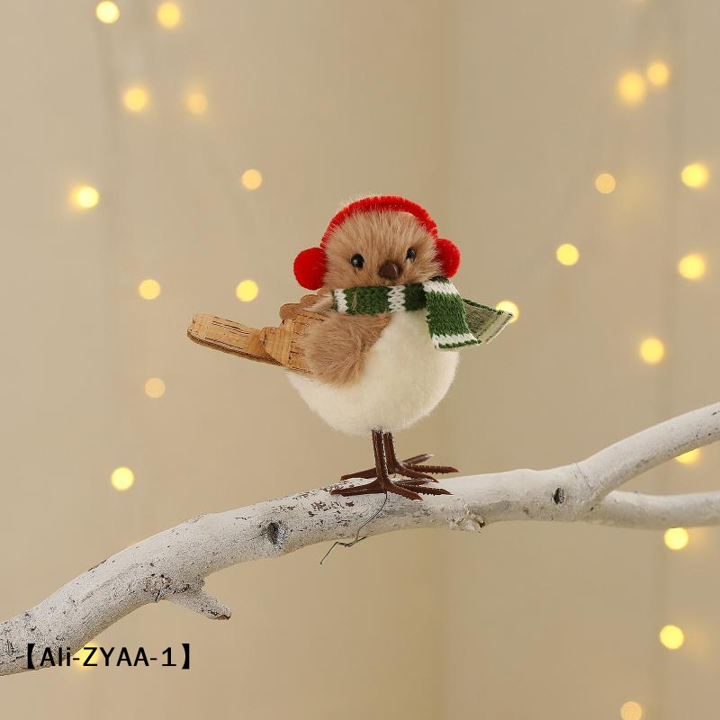 【A】Christmas Plush Bird Orname - Santa Hat Plush review and price
