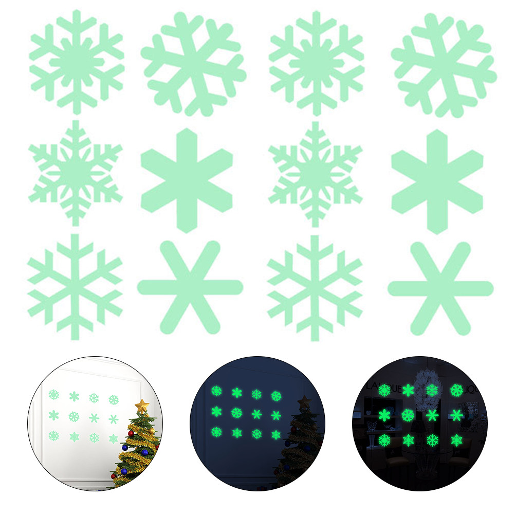 1Set Luminous Snowflake Wall S - Snowflake Window Decal review and price